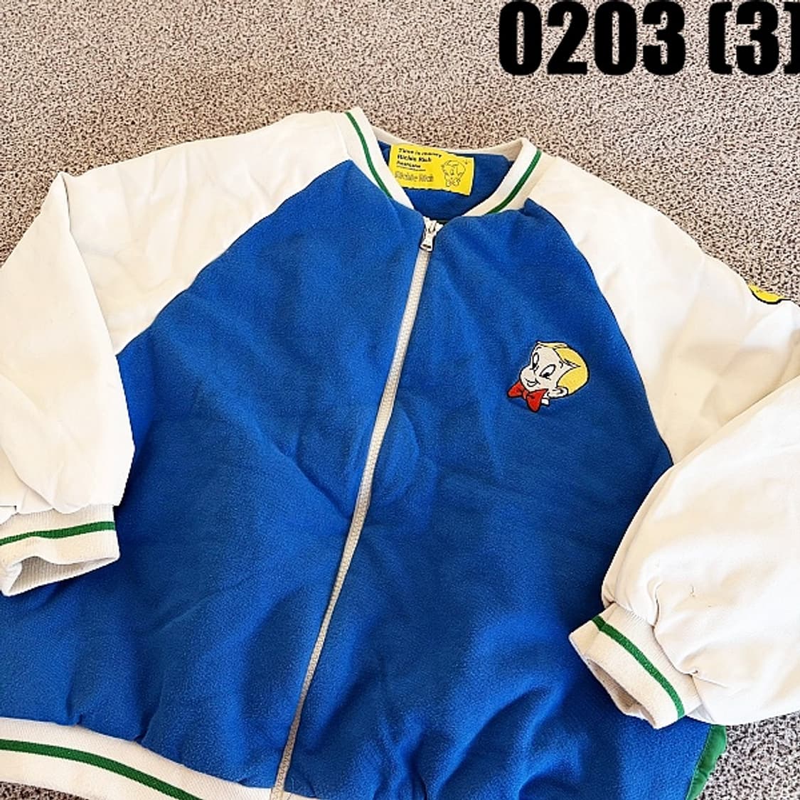 [145] 로아앤제인 키즈 리치리치 배색 나그랑 블루종 점퍼 상품이미지2