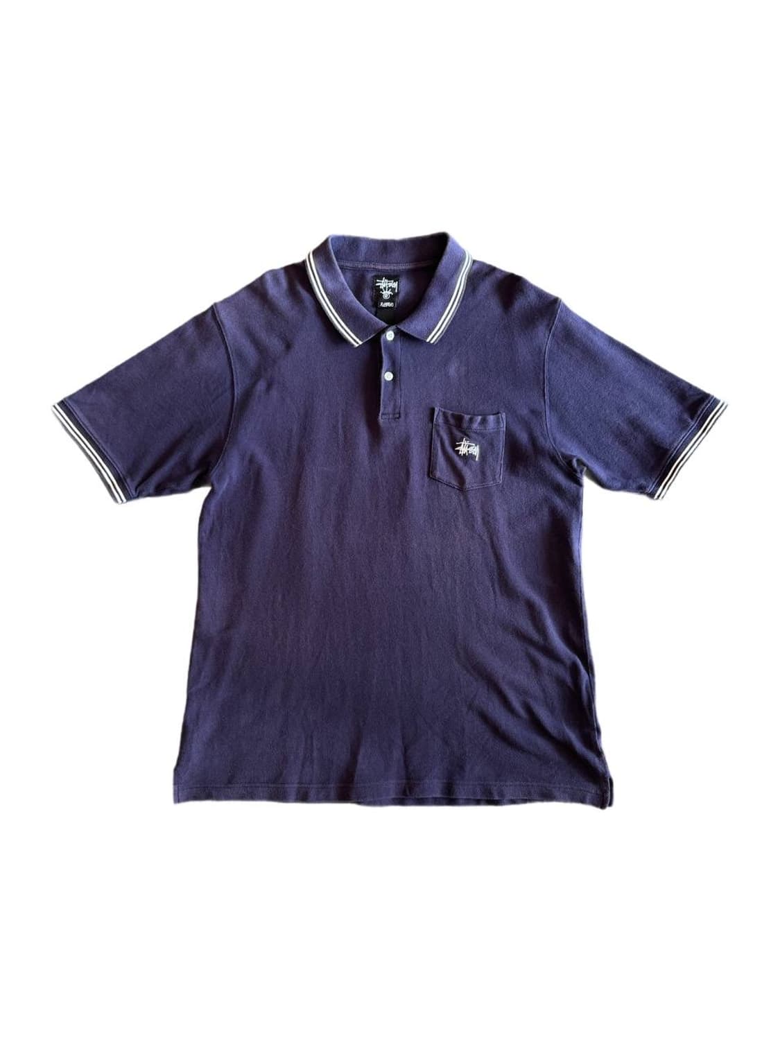 스투시 스펠아웃 로고 반팔 폴로셔츠 상품이미지1