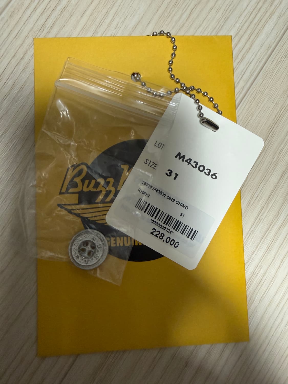 [31] 버즈릭슨 얼리밀리터리 1942 치노 카키 상품이미지7