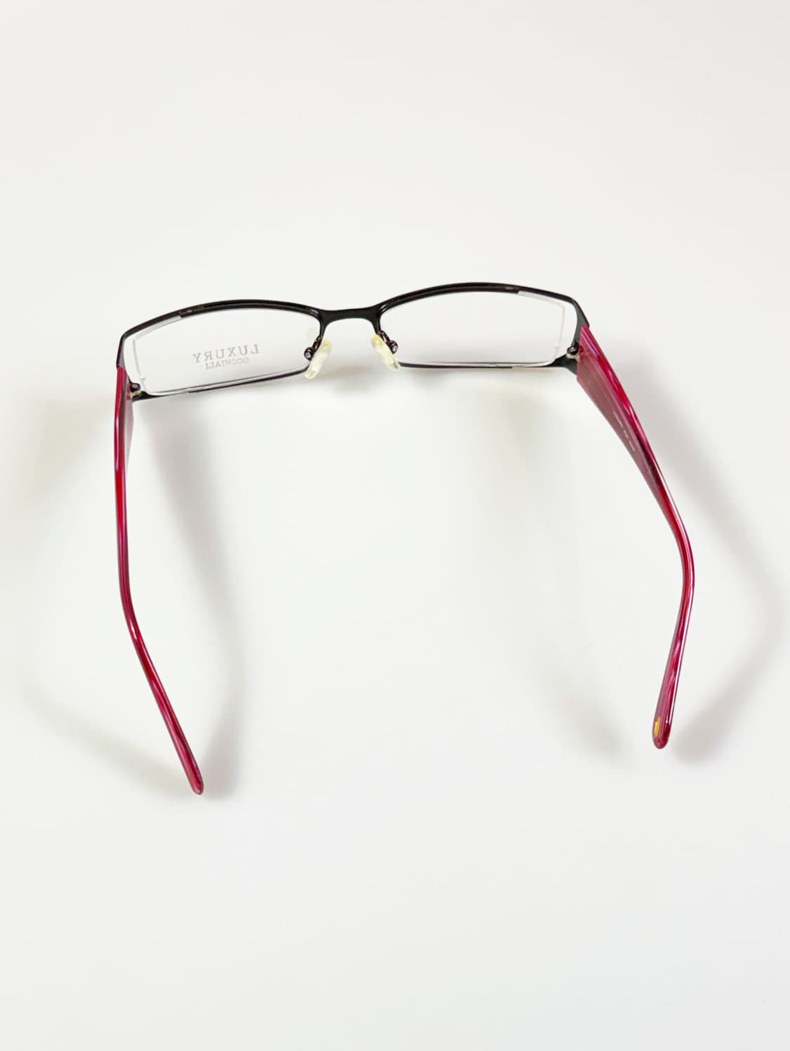 LUXURY OCCHIALI 버건디 메탈 슬림 스퀘어 빈티지 안경 상품이미지5