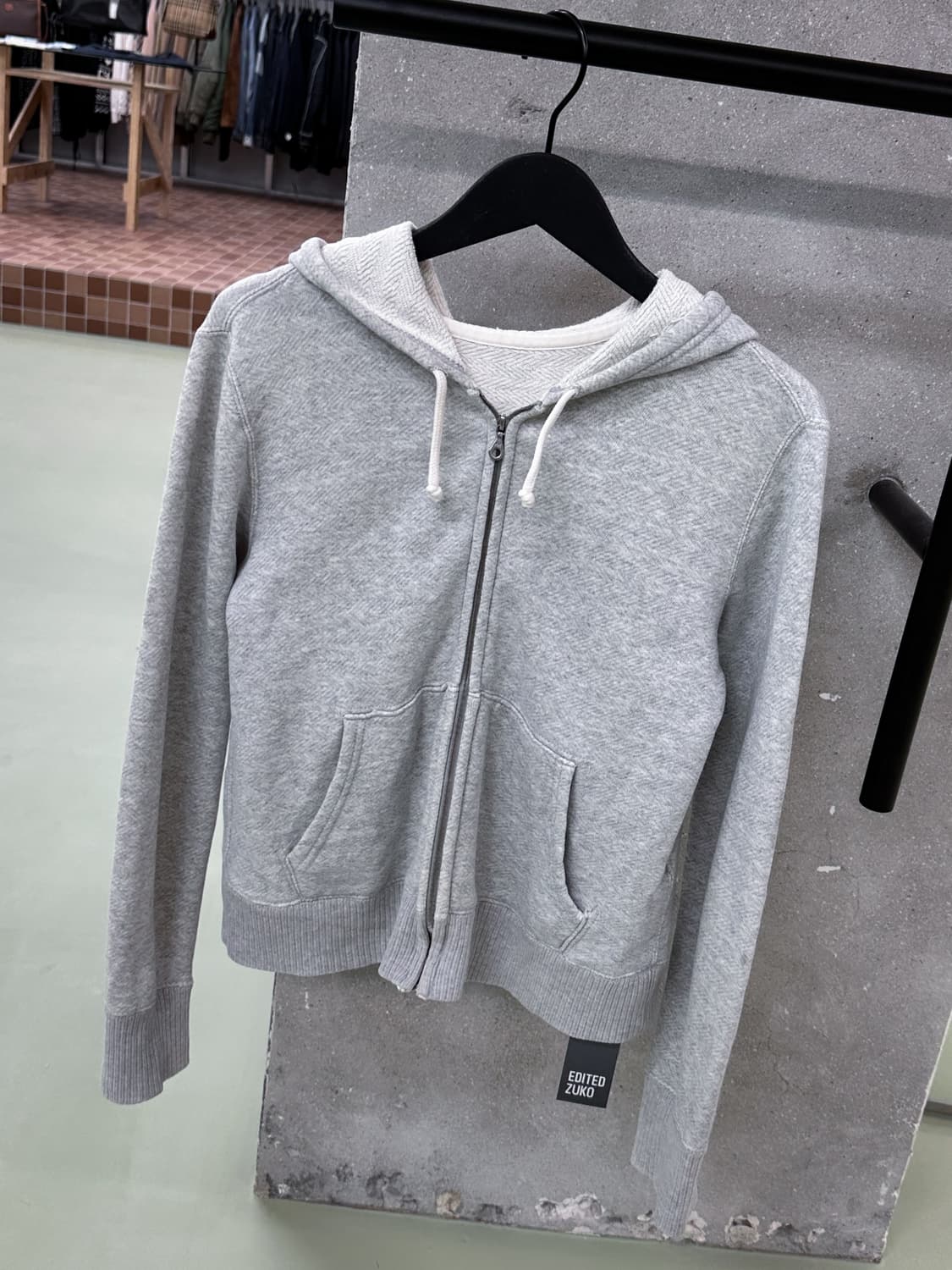 herringbone gray zip hoody 상품이미지1