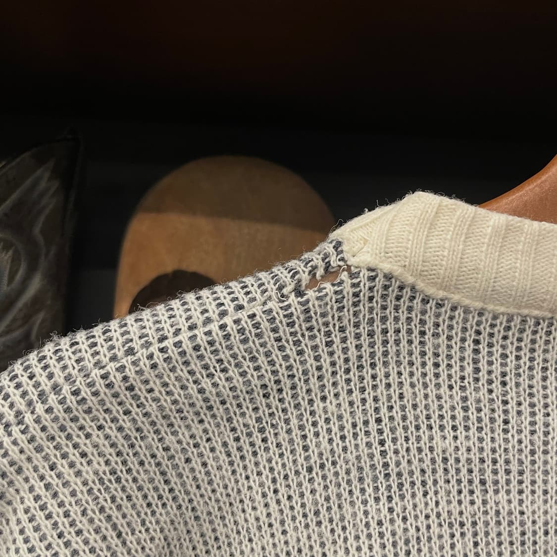 80s TOWNE by 런던 패턴 3D 울 니트 스웨터 상품이미지4