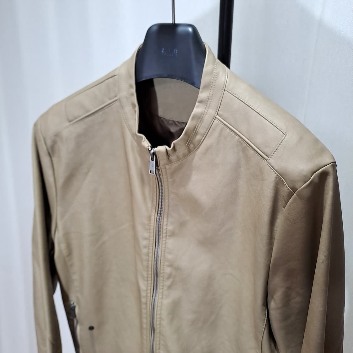 (택포) 빠니깔레 비건레더 베이직 싱글자켓 95-100 B521 상품이미지3