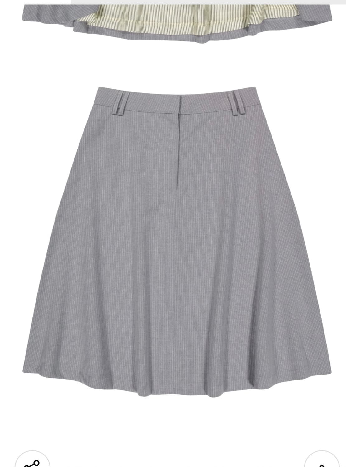 헤레틱 미디 스커트 grey 상품이미지5