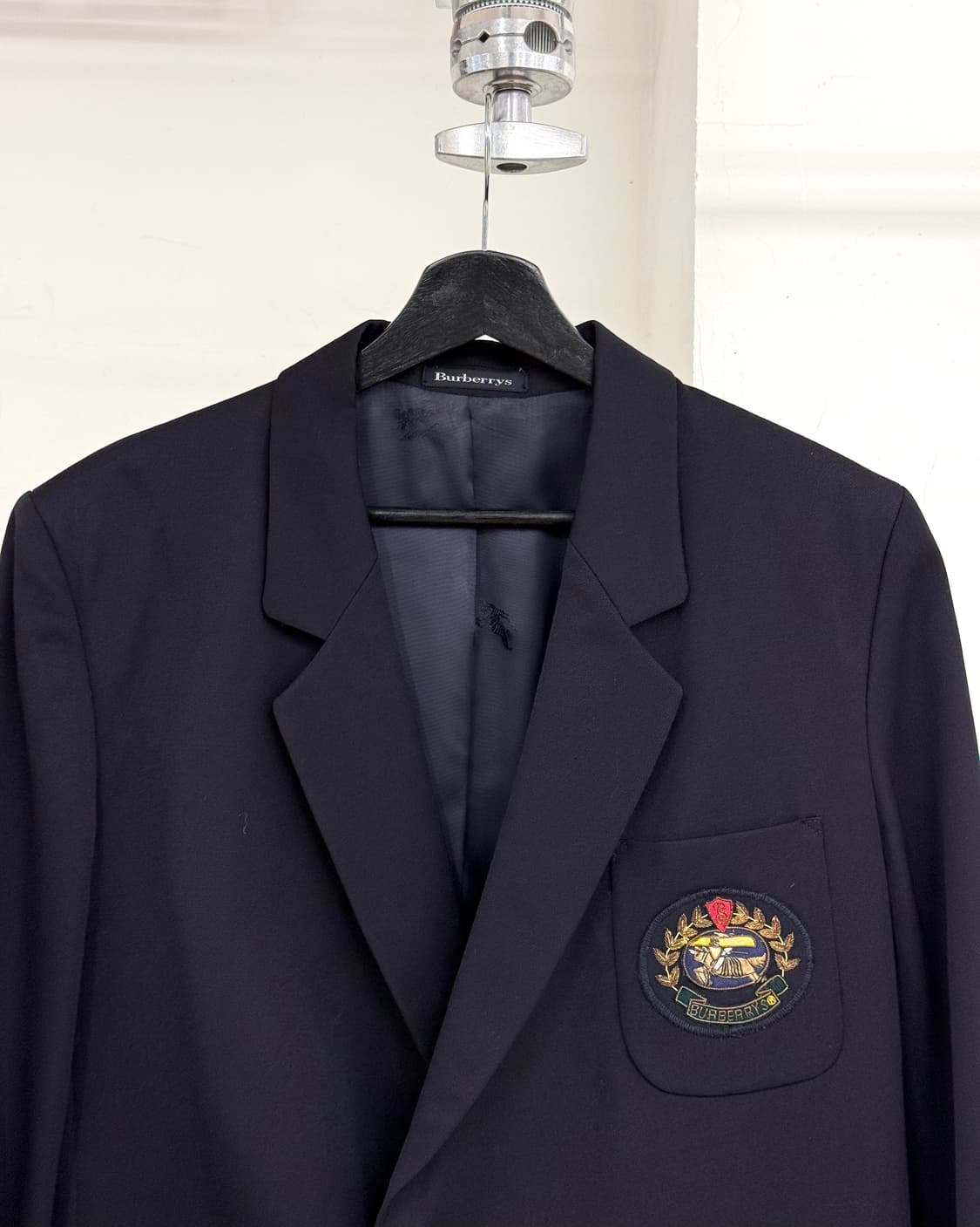 버버리 네이비 크레스트 로고 더블 브레스티드 자켓 상품이미지2