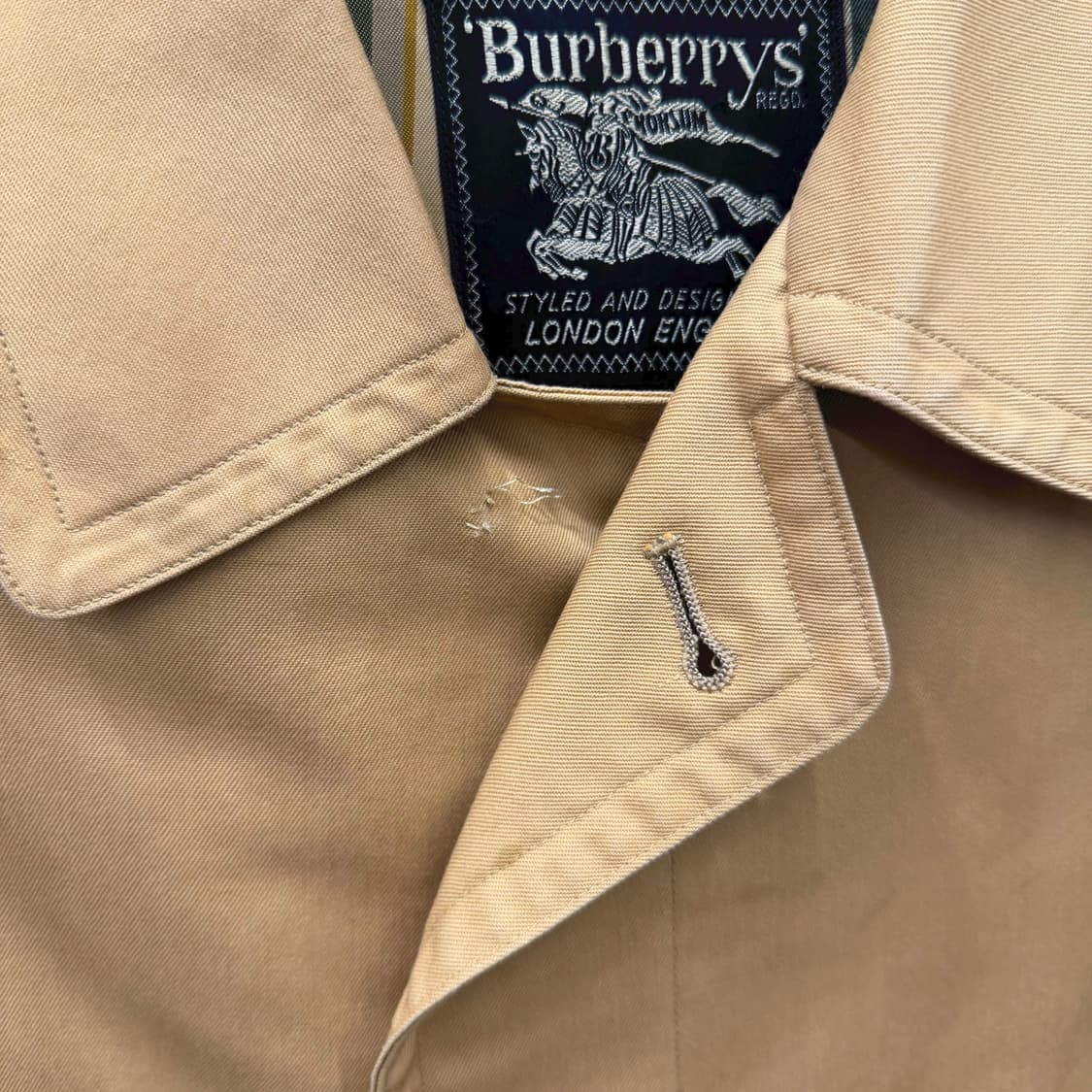 버버리 트렌치 코트 히든 여밈 싱글 미니멀 디테일 베이지 상품이미지8