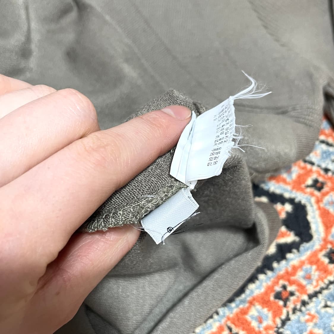 핑 골프웨어 사선디테일 카키 반목 니트 여성S 상품이미지5