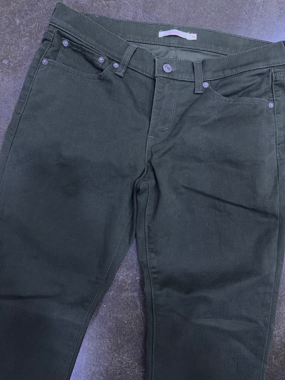 리바이스 보이프렌드핏 코튼팬츠 올리브 카키 28 상품이미지3