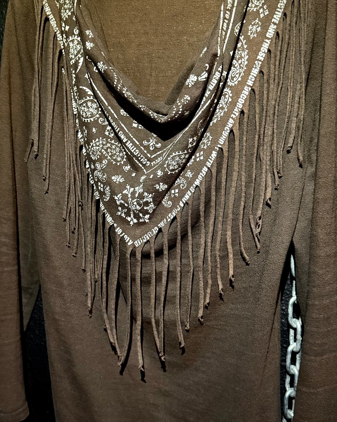 Brown Fringe Long-Sleeve 상품이미지3