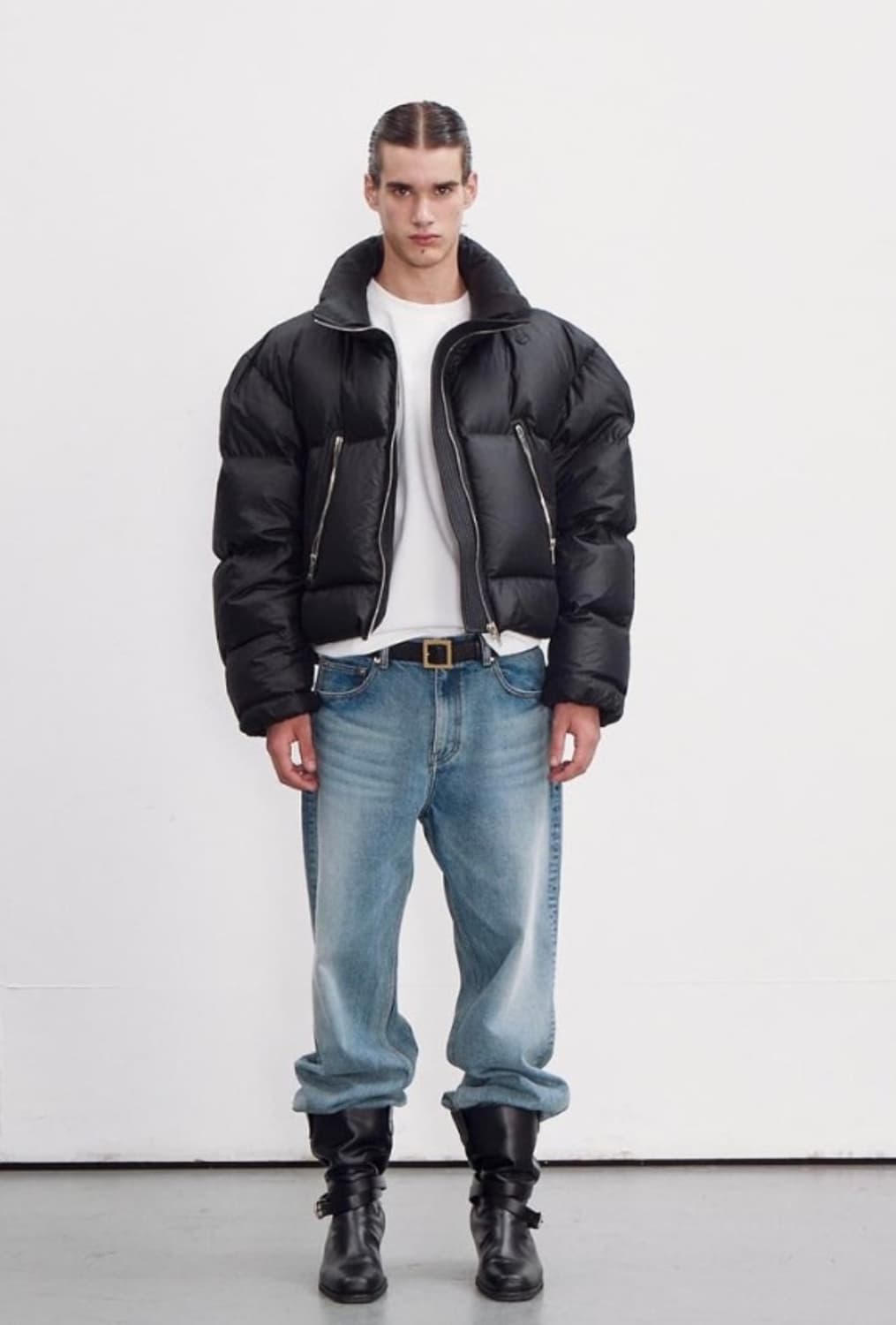 렉토 블랙 푸퍼 패딩 L (구스) 105 상품이미지2