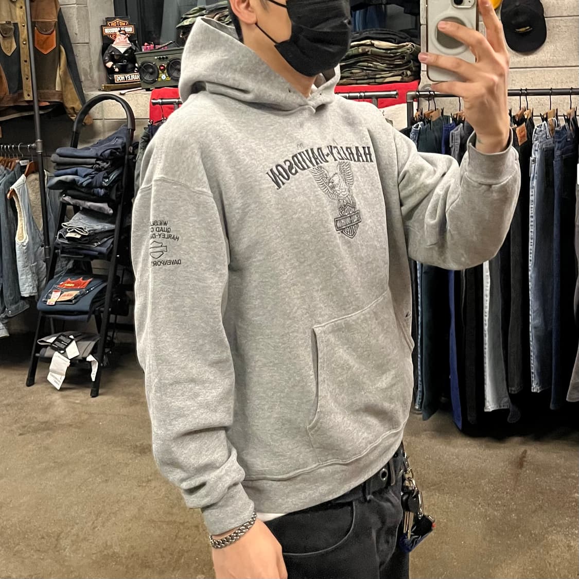 할리데이비슨 이글 로고 후드티 (100) 상품이미지2