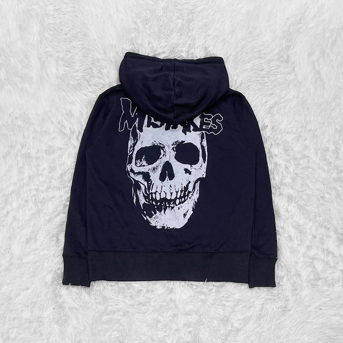 글래드뉴스 스컬 프린팅 후드집업 다크 그레이 상품이미지2