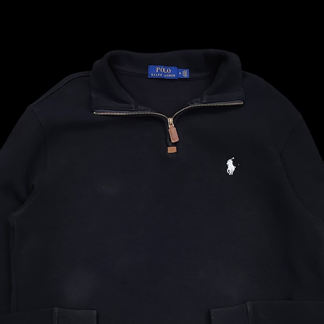 폴로랄프로렌 신형탭 블랙 반집업 코튼 니트 상품이미지3