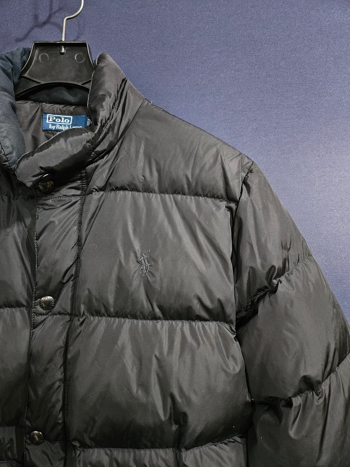 폴로 랄프로렌 블랙컬러 남성 100 다운 숏패딩  상품이미지4