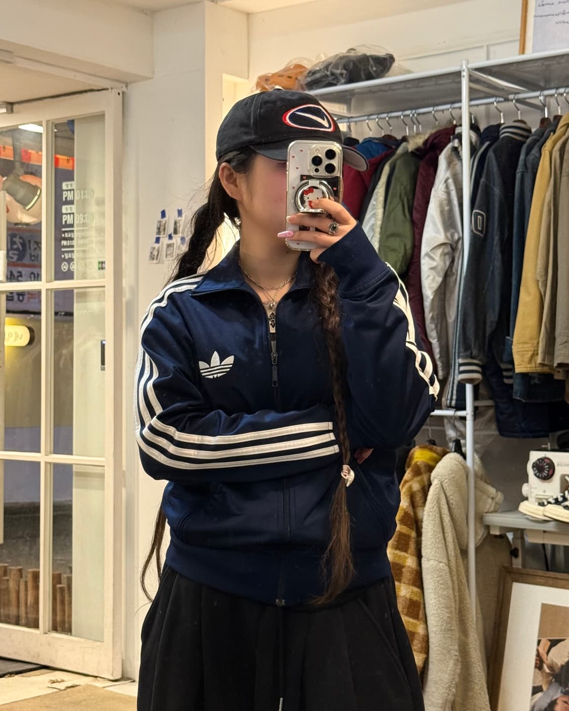 아디다스 파이어버드 네이비 삼선져지 상품이미지2