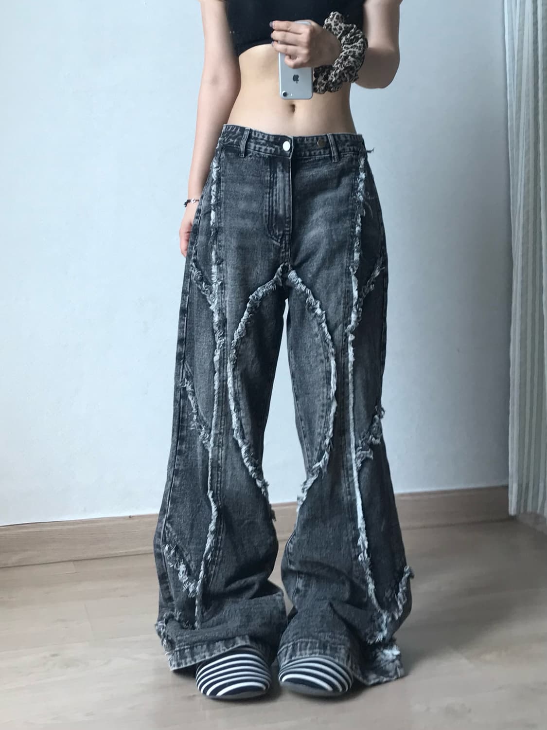Dark denim washed grunge bootcut pt 상품이미지1