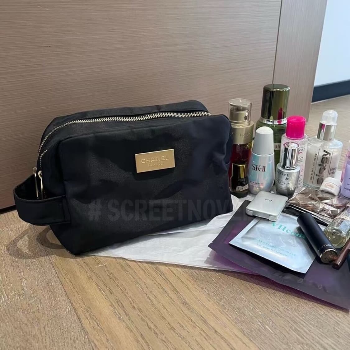 샤넬뷰티 트래블 파우치 더블파우치 클러치 블랙 상품이미지2