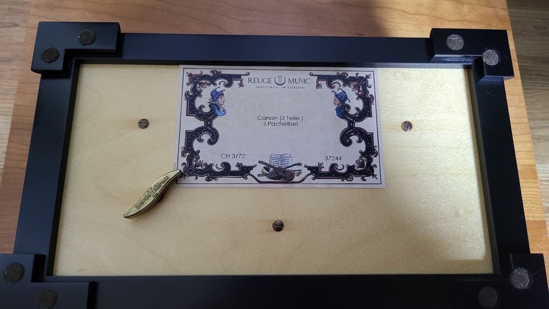 Reuge 루즈오르골 72노트 오르골 곡명 캐논 상품이미지7