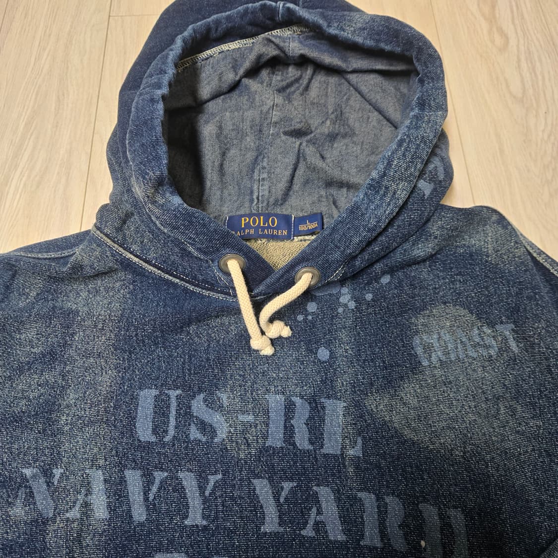 폴로 랄프로렌 빈티지데님 후드티 L 상품이미지2