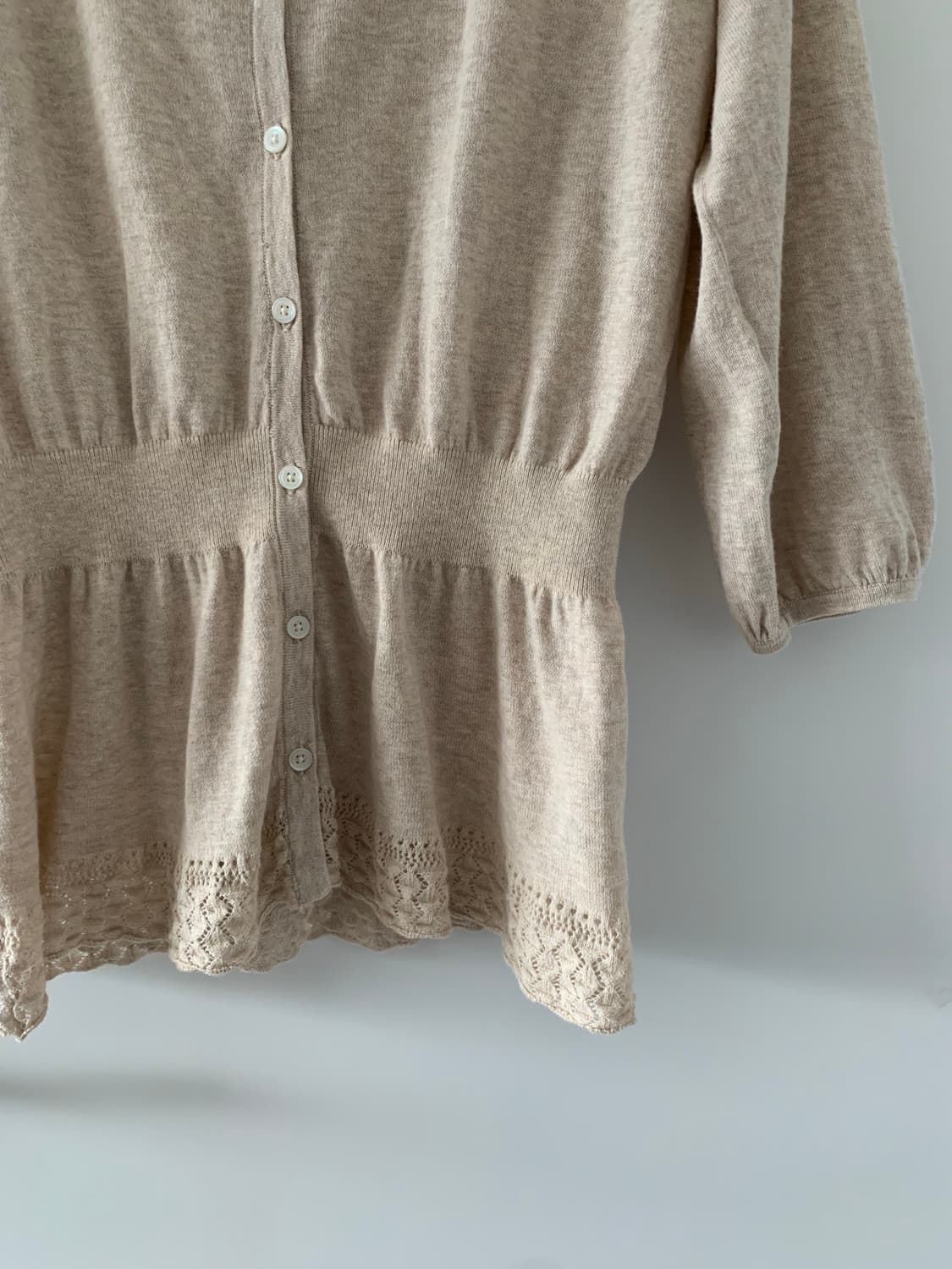 오트밀 밴딩 가디건 상품이미지2