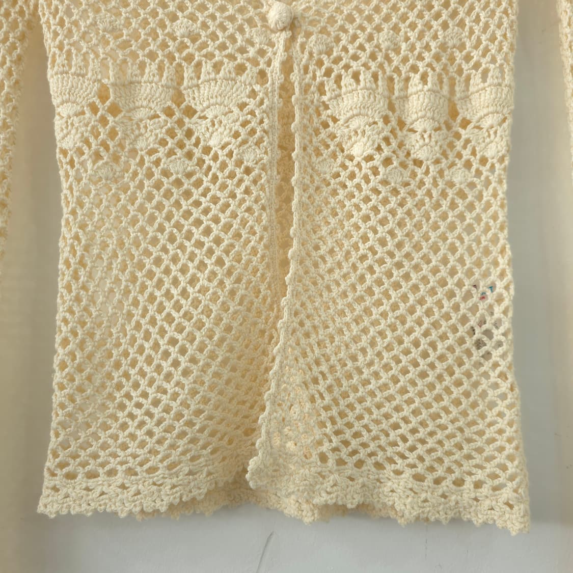 PACIFIC COAST 아이보리 크로셰 니트 가디건 상품이미지4