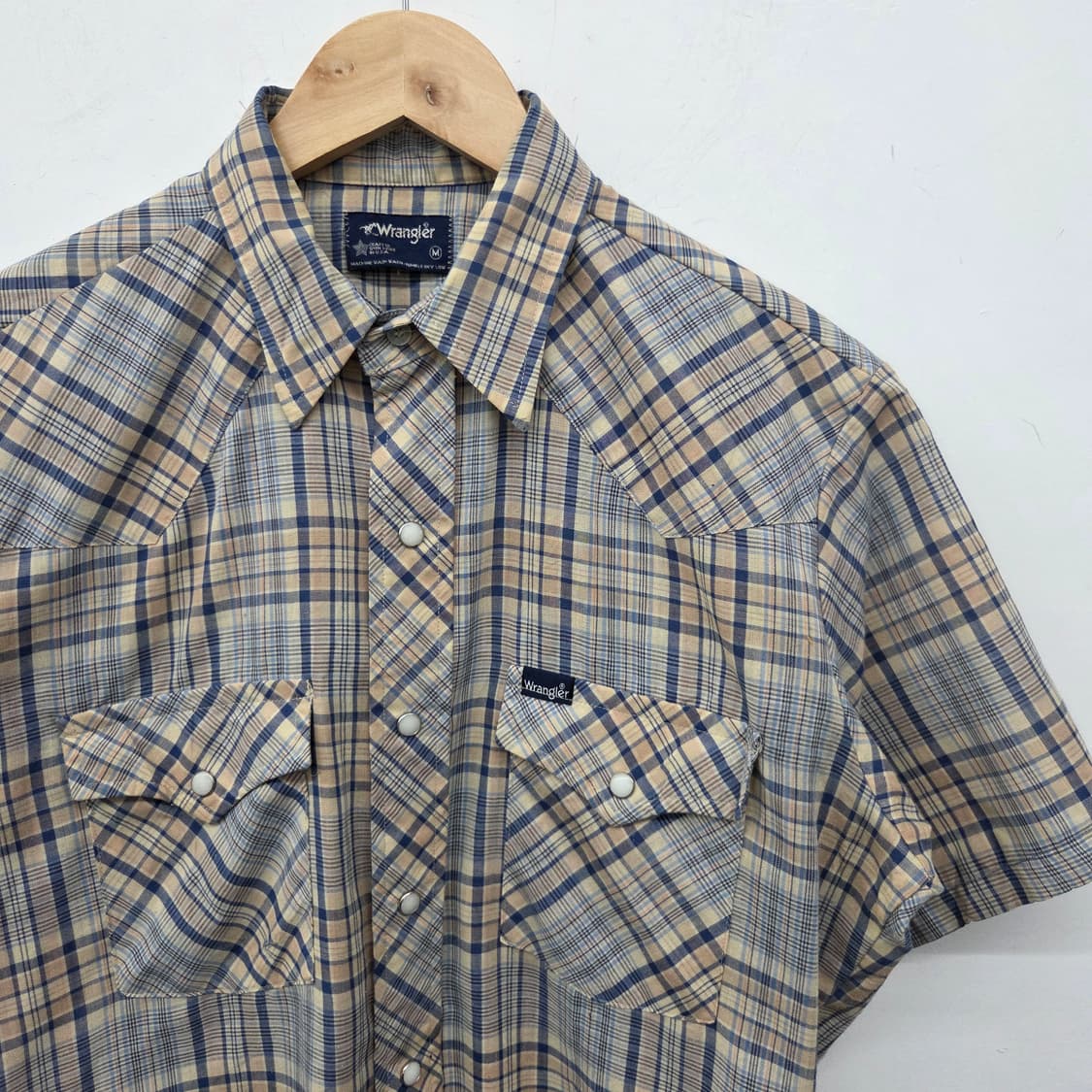 랭글러 체크 반팔 웨스턴 셔츠 여m 상품이미지3