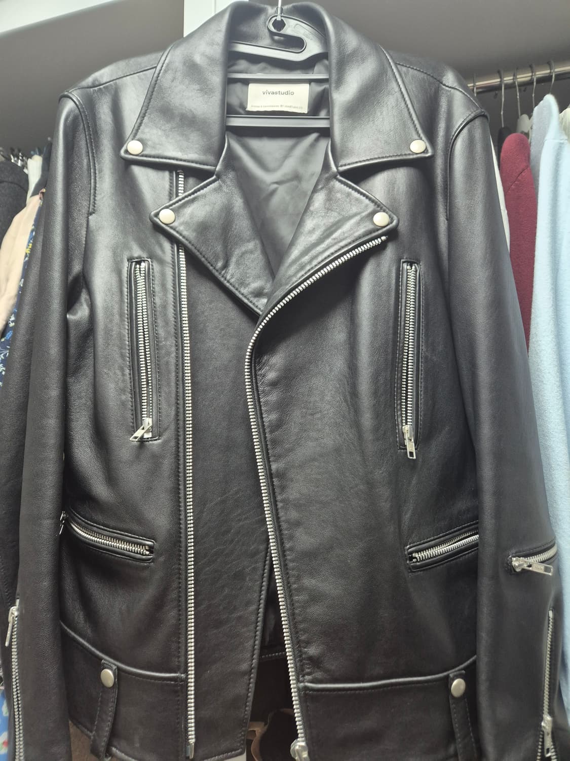 비바스튜디오 천연가죽 라이더 자켓 상품이미지1