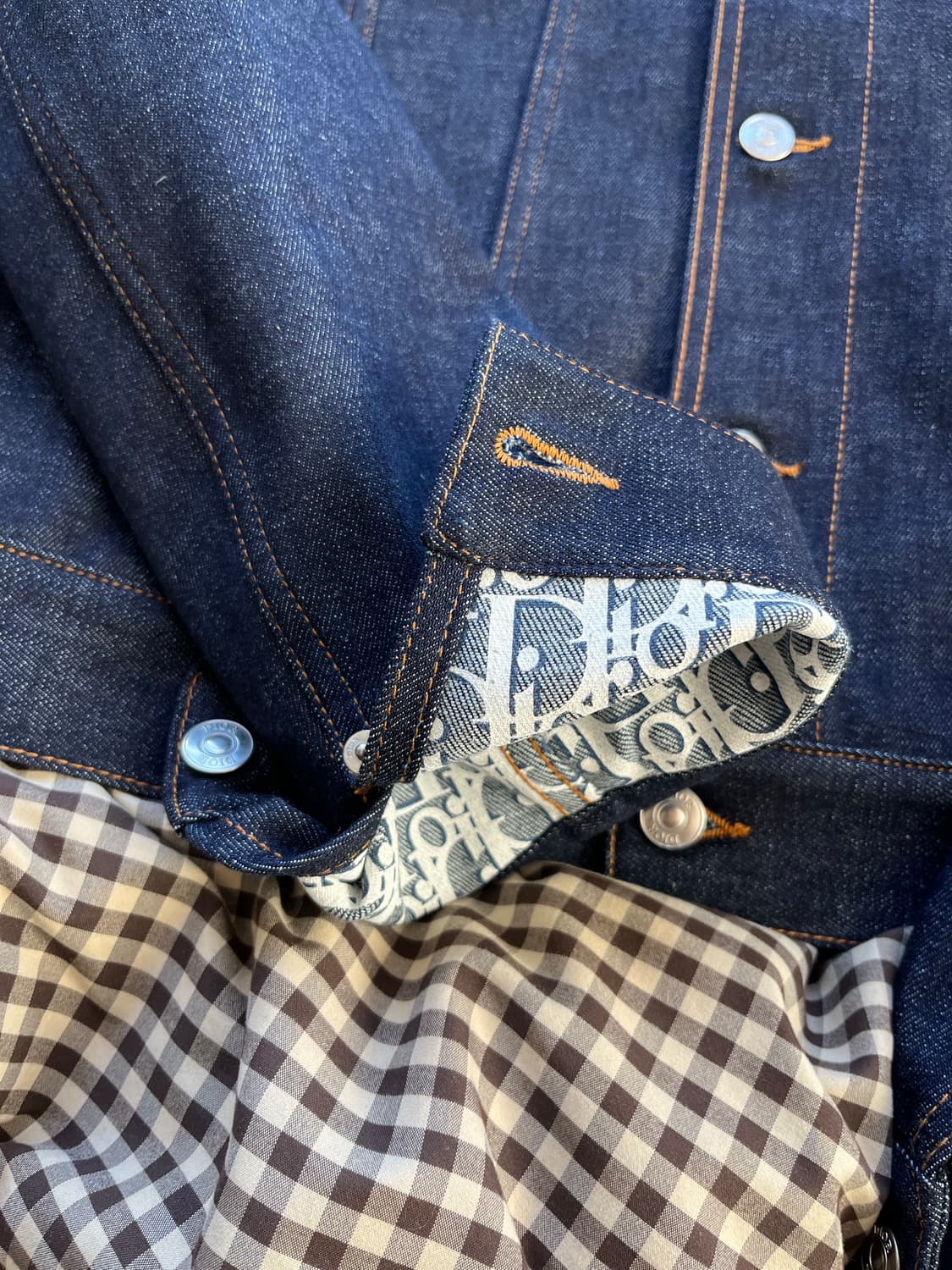 디올 / 오블리크 로우 코튼 데님 블루종 블루 / 52 상품이미지4