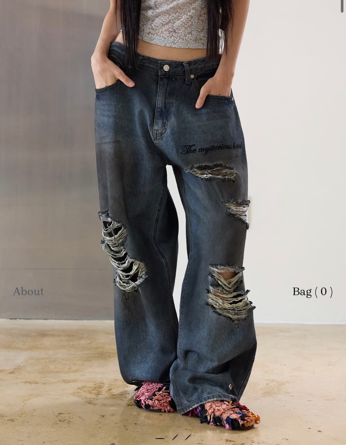 미스테리어스호텔 더티워시드데님 2size 상품이미지1