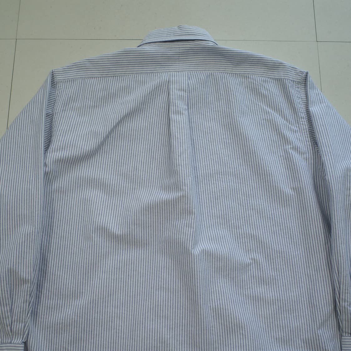 90s 폴로 랄프로렌 캔디 블루 스트라이프 셔츠 16.5-33(XL) 상품이미지7