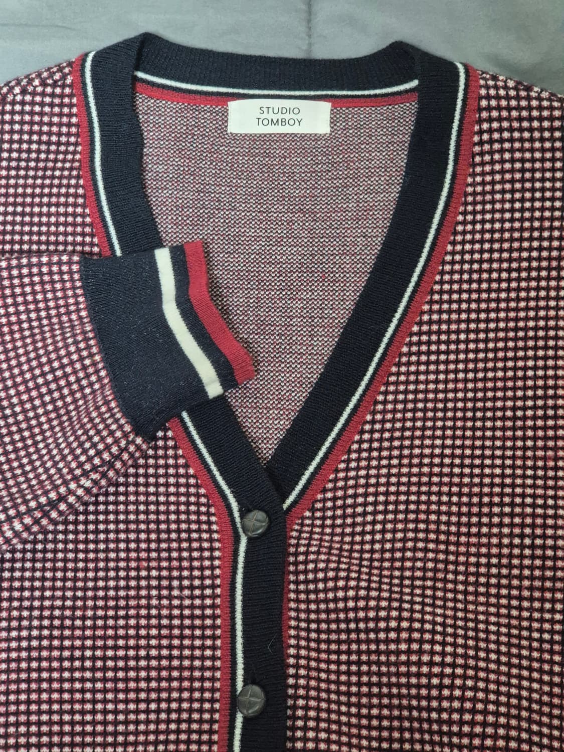 스튜디오 톰보이 TOMBOY 자가드 울 니트 가디건 상품이미지4