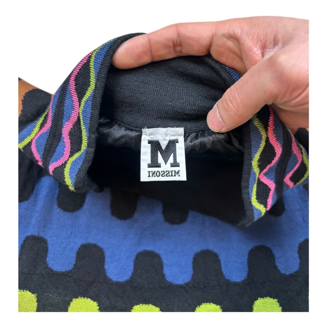 W-F) 미쏘니 시그니처 웨이브 패턴 니트 스커트 BS-002 상품이미지2