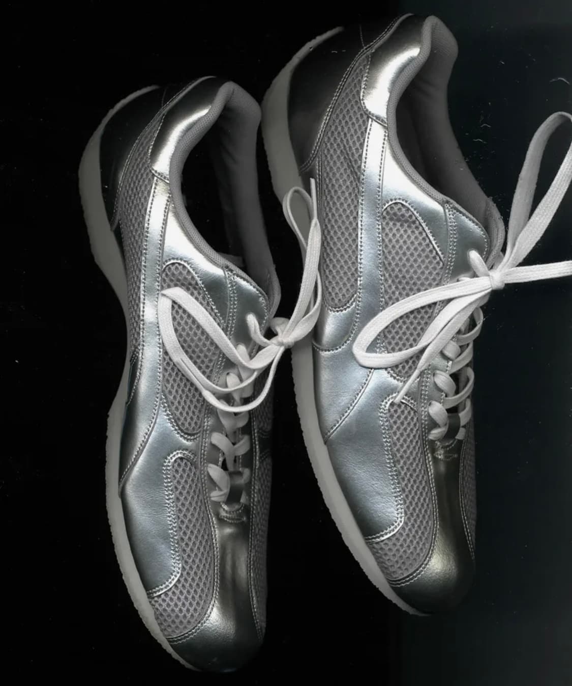 스파이더 레더 스니커즈 실버 240 상품이미지1