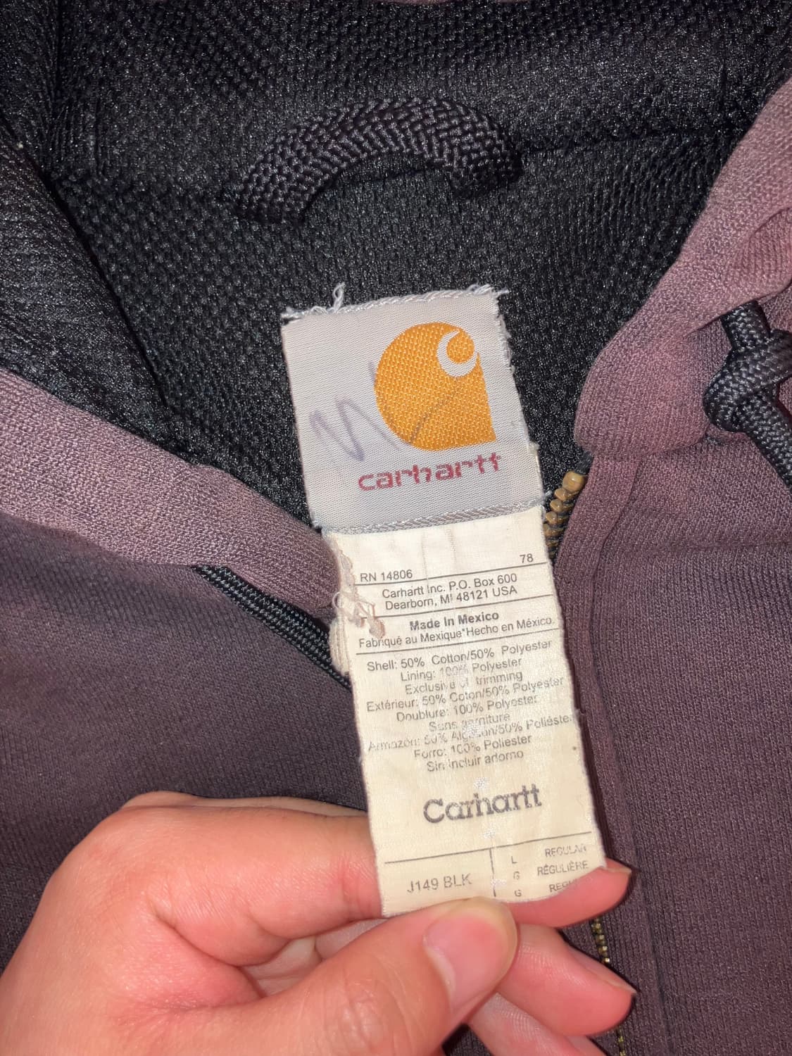 Carhartt distressed faded hoodie (칸예 착용) 상품이미지7