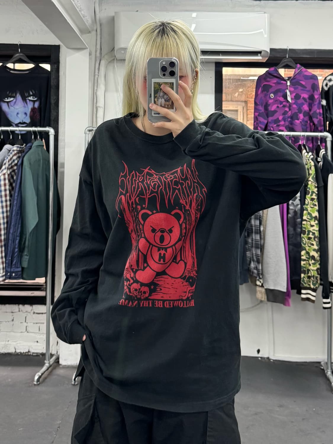 히스테릭 글래머 퍽베어 롱슬리브 상품이미지2