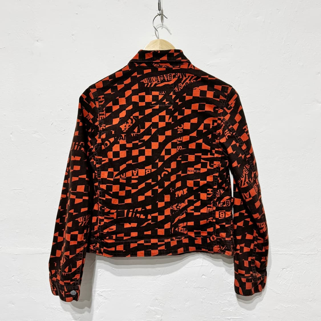 히스테릭글래머 체커보드 지브라 트러커 자켓 오렌지/블랙 상품이미지2