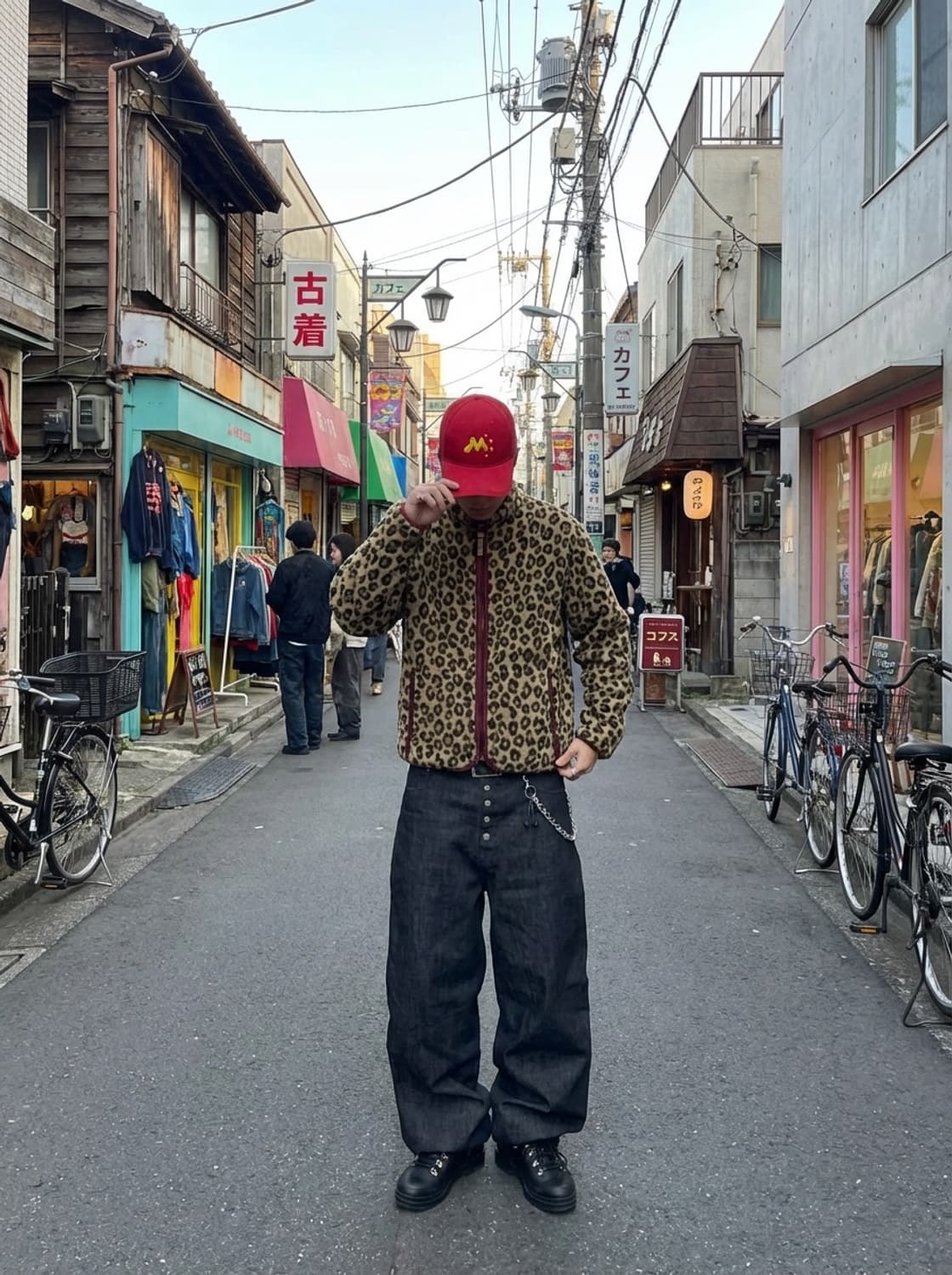 트레비스스캇 Kapital 레오파드 패턴 플리스 집업 블루종 상품이미지1