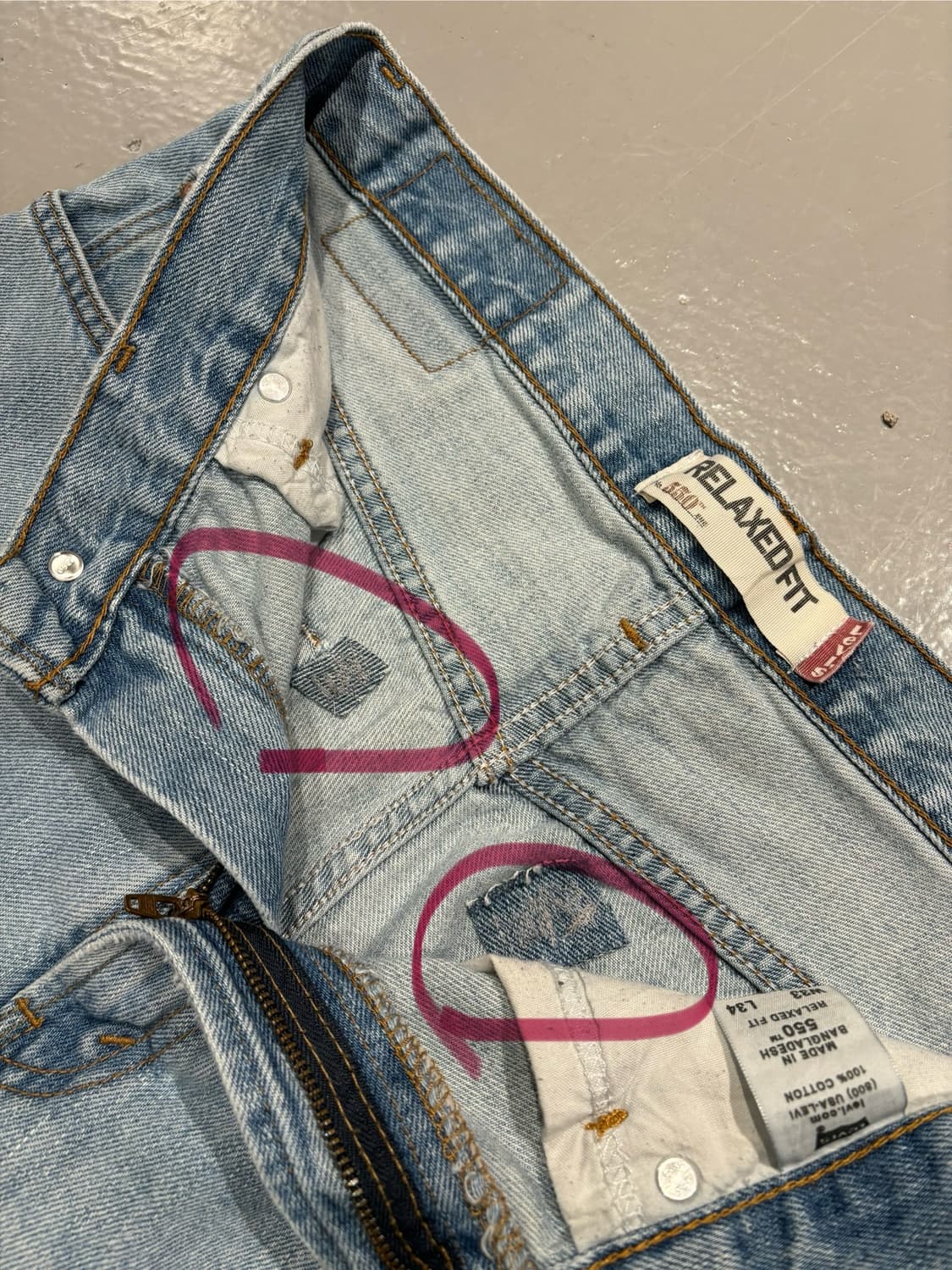 리바이스 550 데님 팬츠 상품이미지7