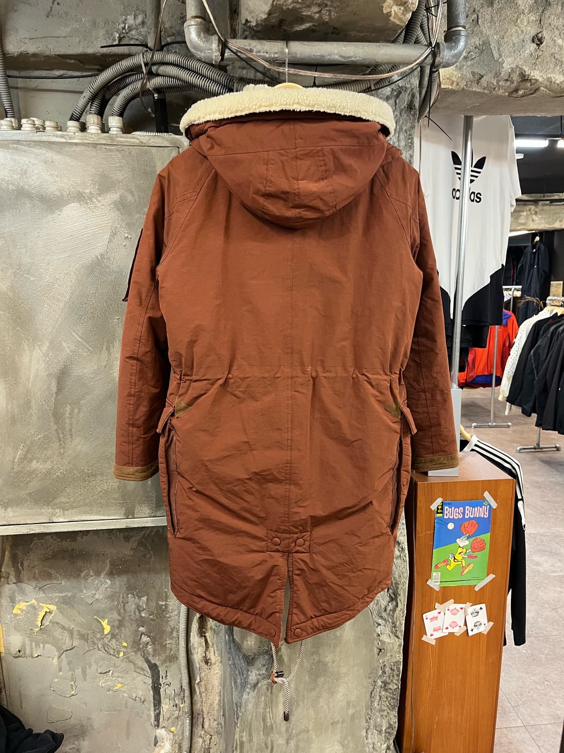 송지오 야상 후드 자켓 오렌지브라운 95 #csz220 상품이미지2