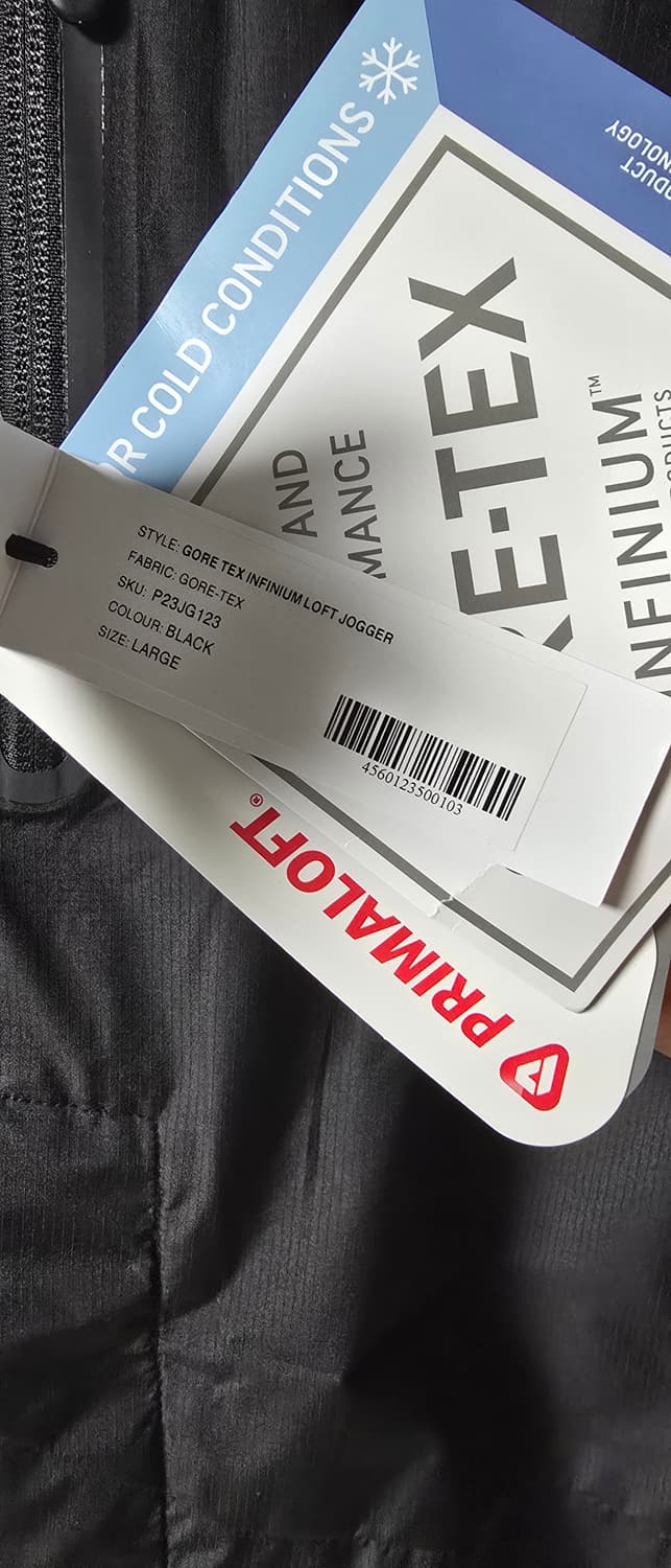 팔라스 고어텍스 인피니움 로프트 조거 블랙 L사이즈 새상품 상품이미지6