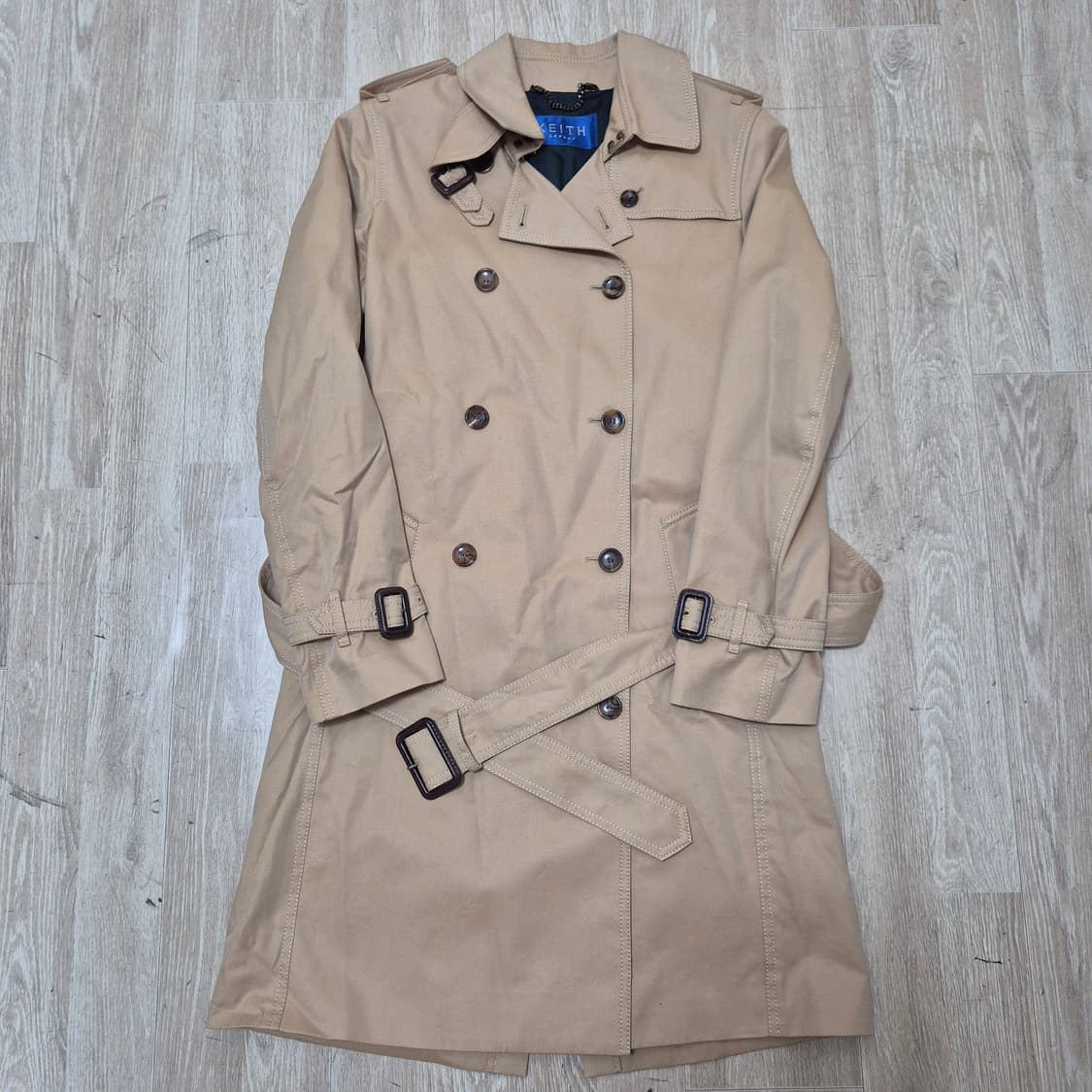 KEITH 키이스 베이지 코튼 더블 트렌치코트 상품이미지1