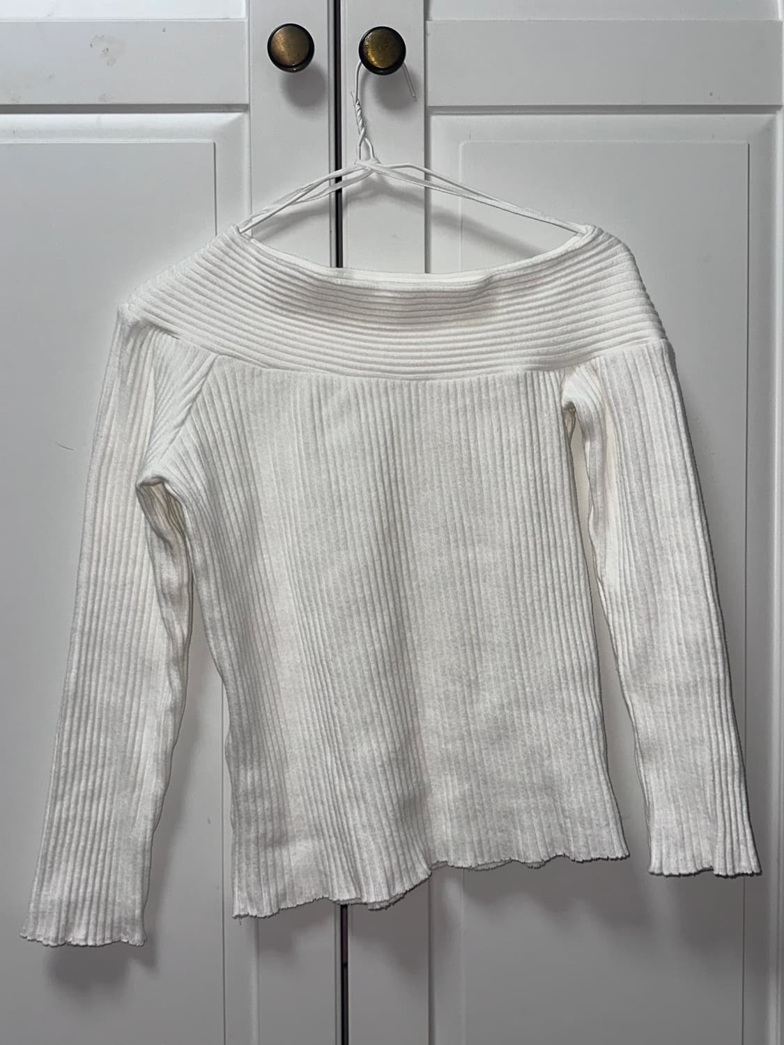 자라 언발라스 오프숄더 티셔츠 S 화이트 상품이미지2