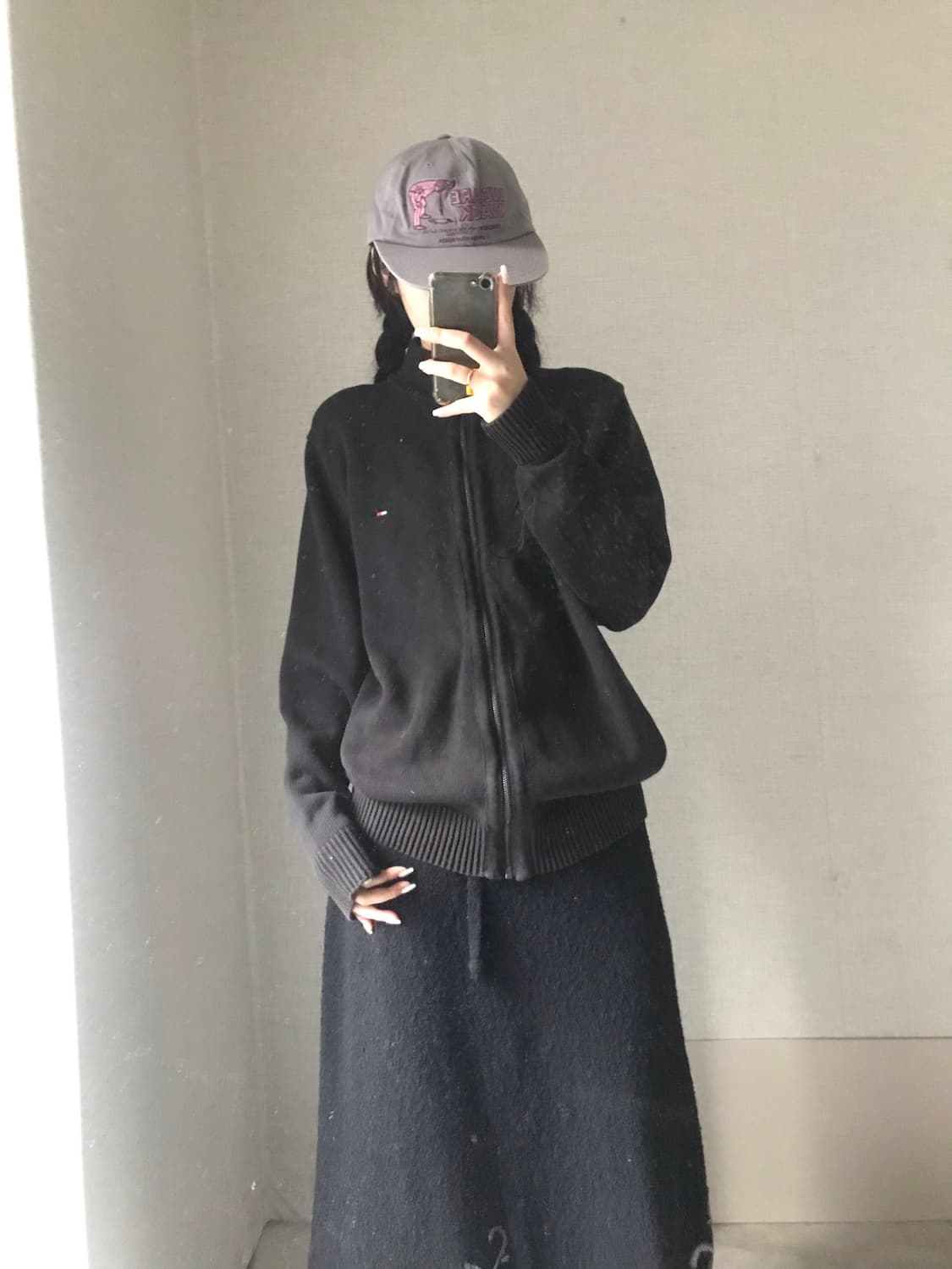 타미힐피거 블랙 니트집업 상품이미지3