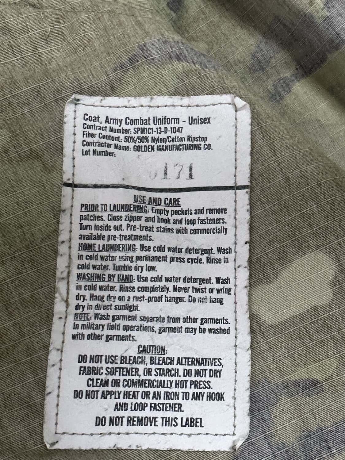 미군 OCP 멀티캠 전투복 상의 (M/L) (L) 상품이미지9