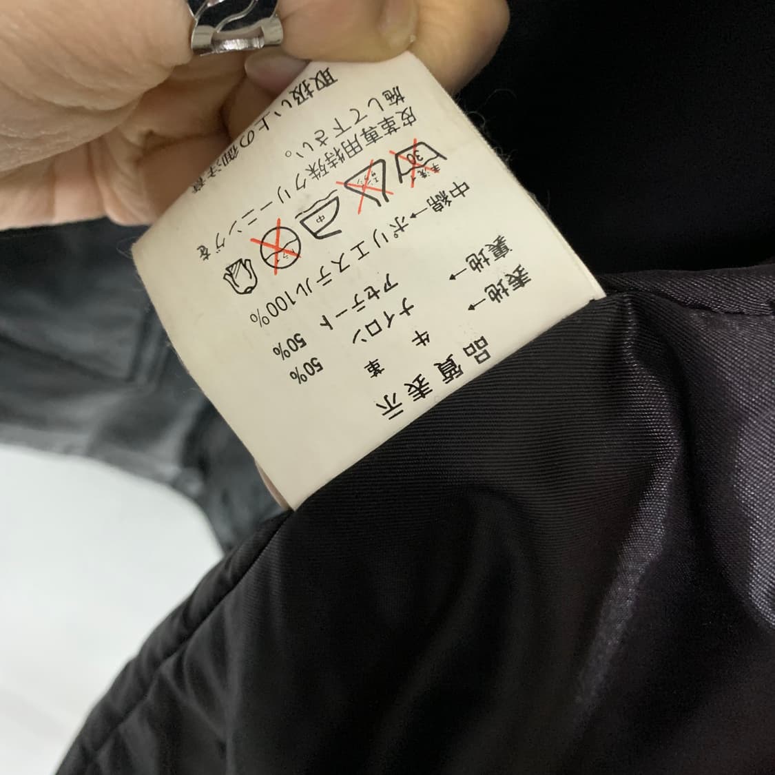 빈티지 블랙 루즈핏 양가죽 리얼레더 자켓 남성 L 남녀공용 하프코트 상품이미지9