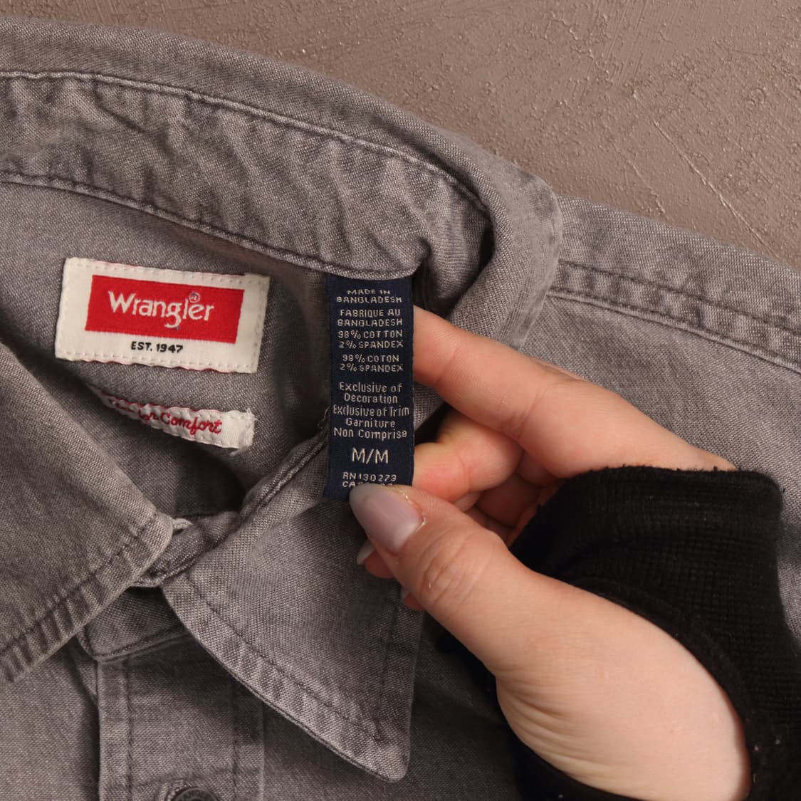 랭글러 코튼 워크셔츠 회색 A1541 상품이미지4