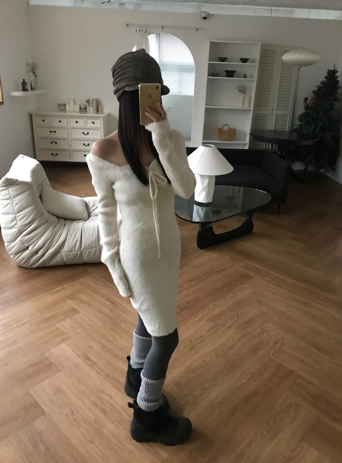 vintage string knit one-piece 상품이미지2