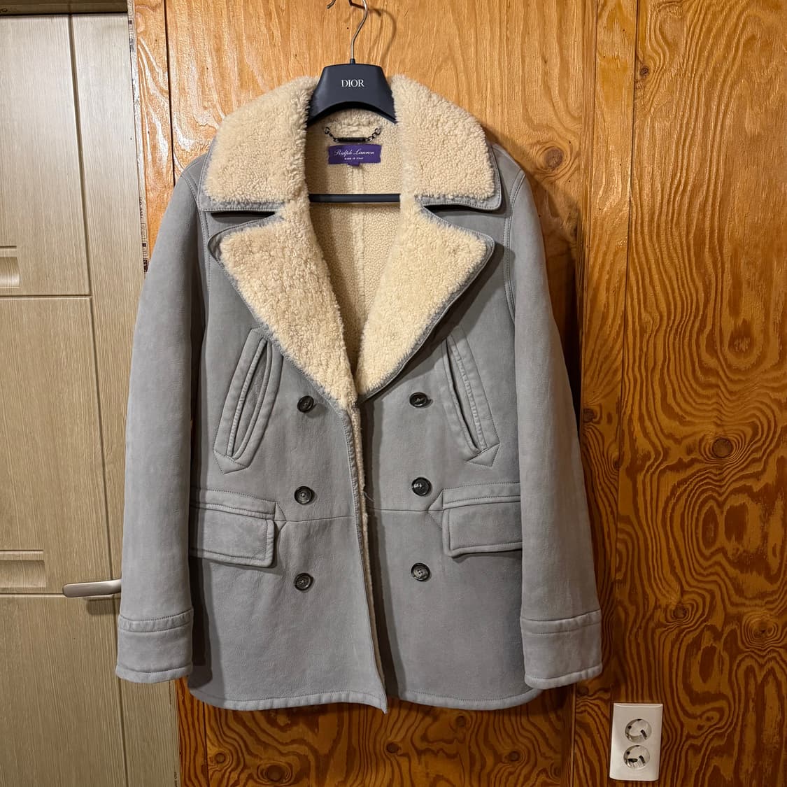 랄프로렌 퍼플라벨 롱우드 시어링 무스탕 코트 자켓 상품이미지1