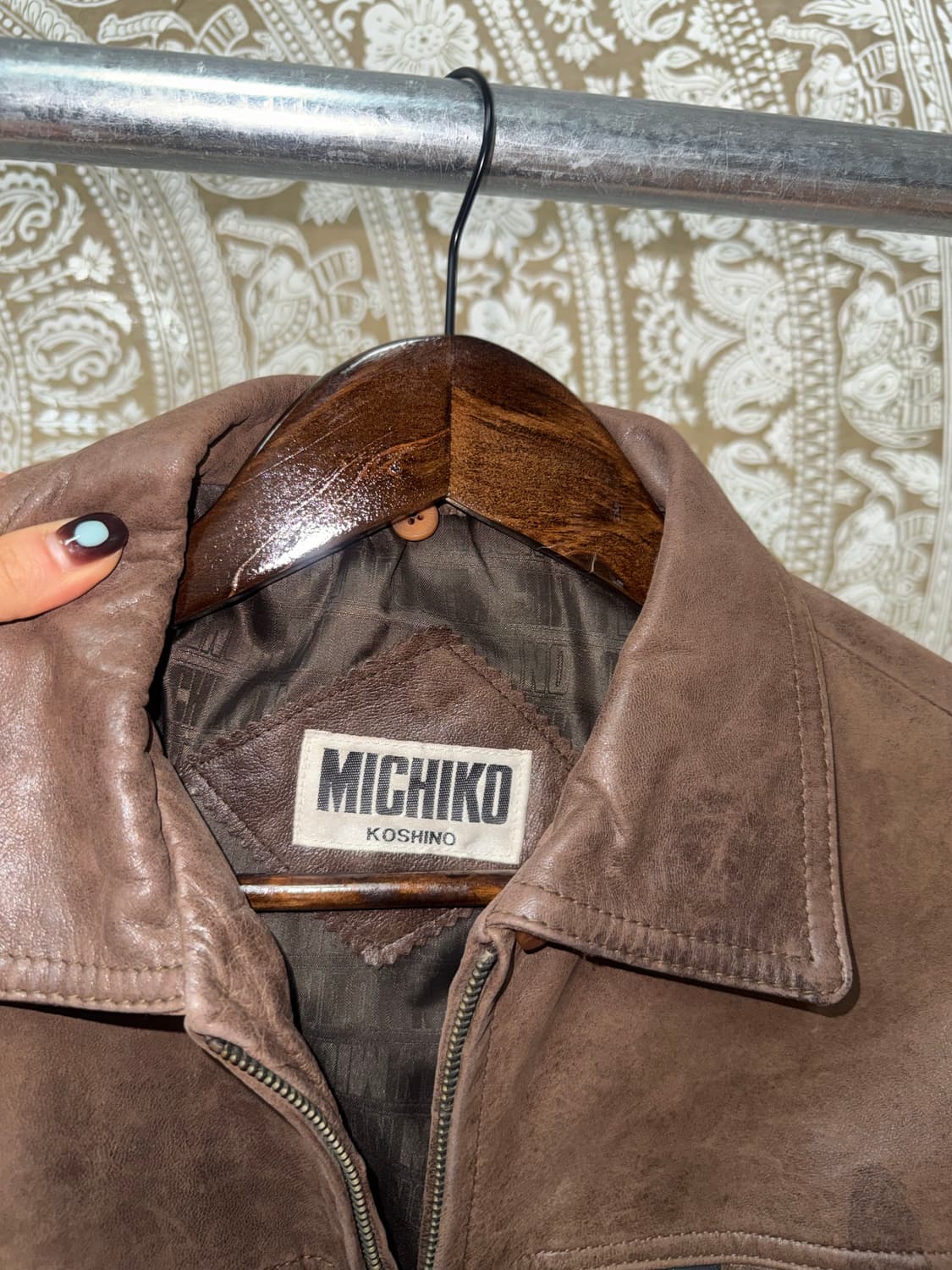 미치코코시노 양가죽 래더자켓  상품이미지4
