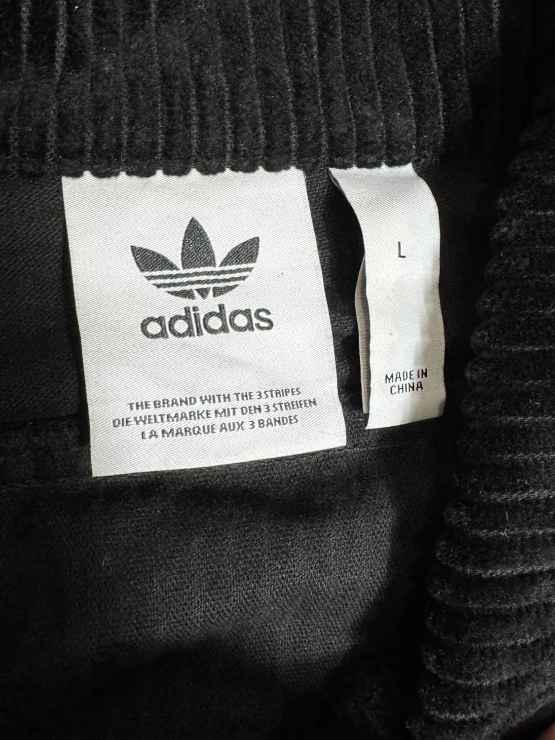 1회착 아디다스 코듀로이 벨벳 하프집업 아노락 / L  상품이미지3